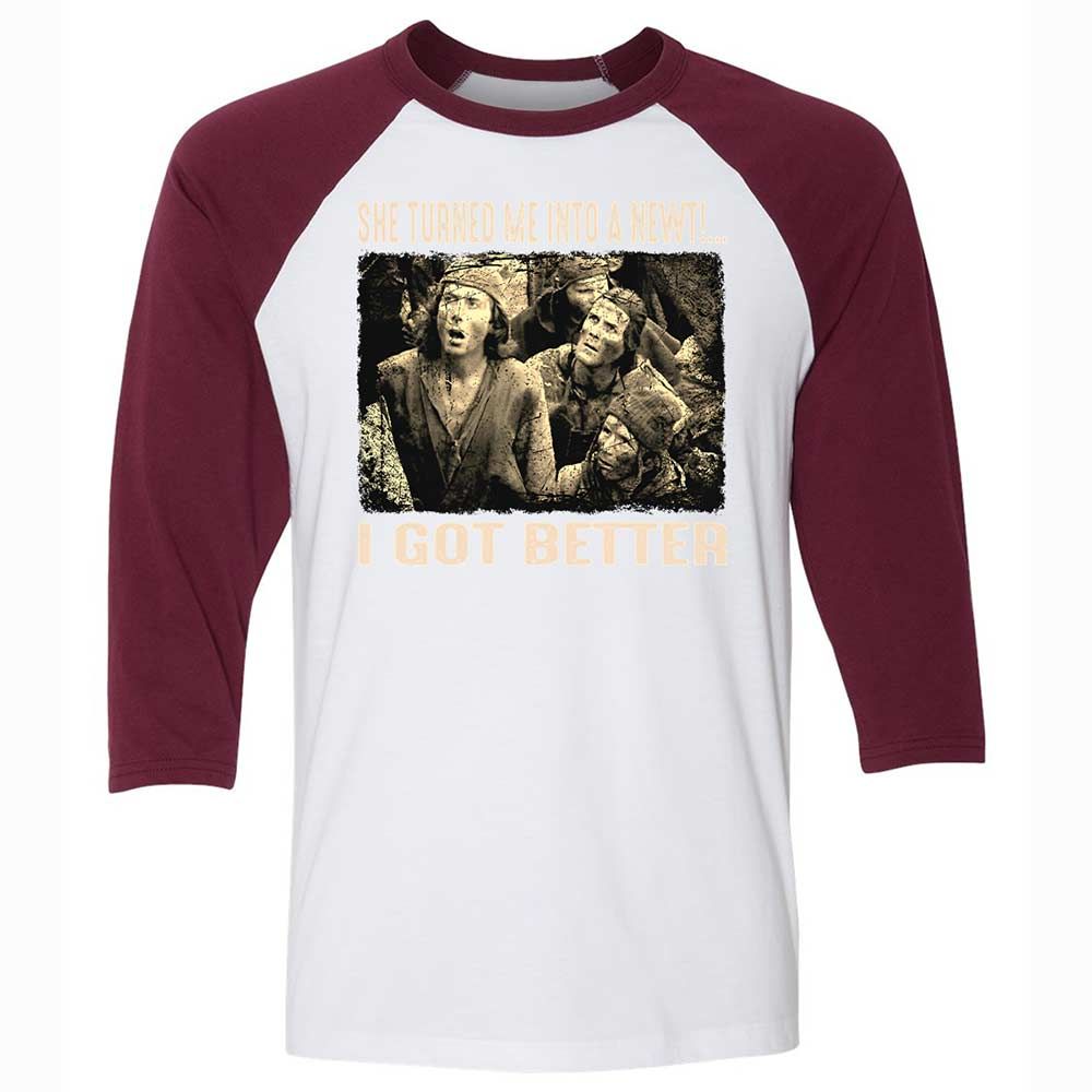 Unisex 3/4 Baseball Tee - ZK9PQXRE - White/Maroon - 7