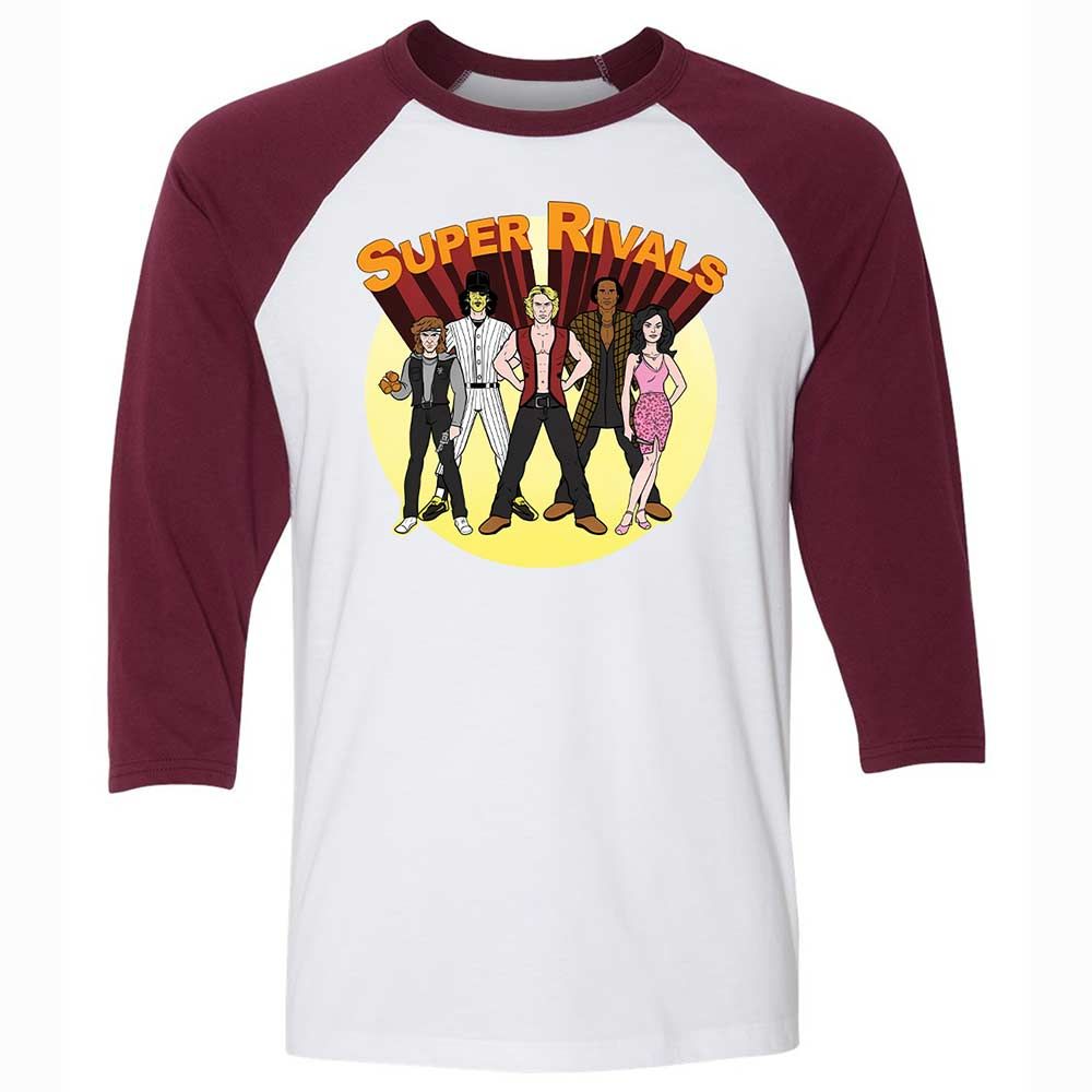 Unisex 3/4 Baseball Tee - AUF56ETR - White/Maroon - 7