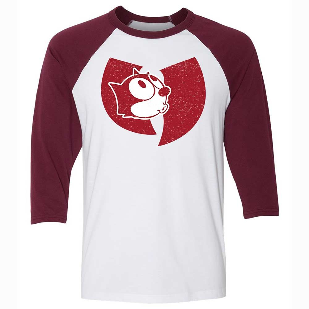 Unisex 3/4 Baseball Tee - JY3F35M1 - White/Maroon - 7