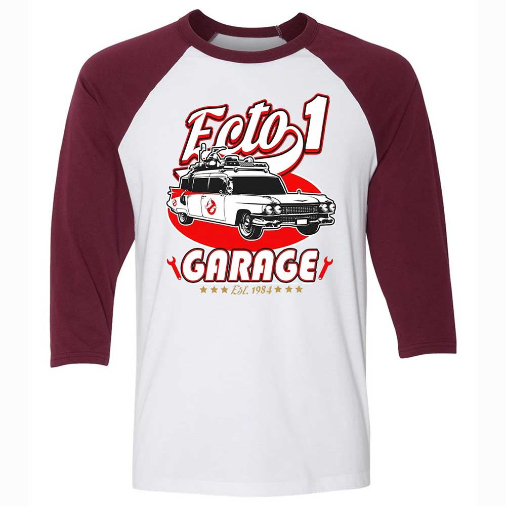 Unisex 3/4 Baseball Tee - SYU5KM6T - White/Maroon - 7