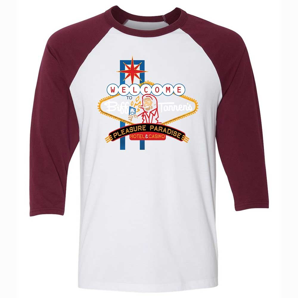 Unisex 3/4 Baseball Tee - QRGU3J8T - White/Maroon - 7