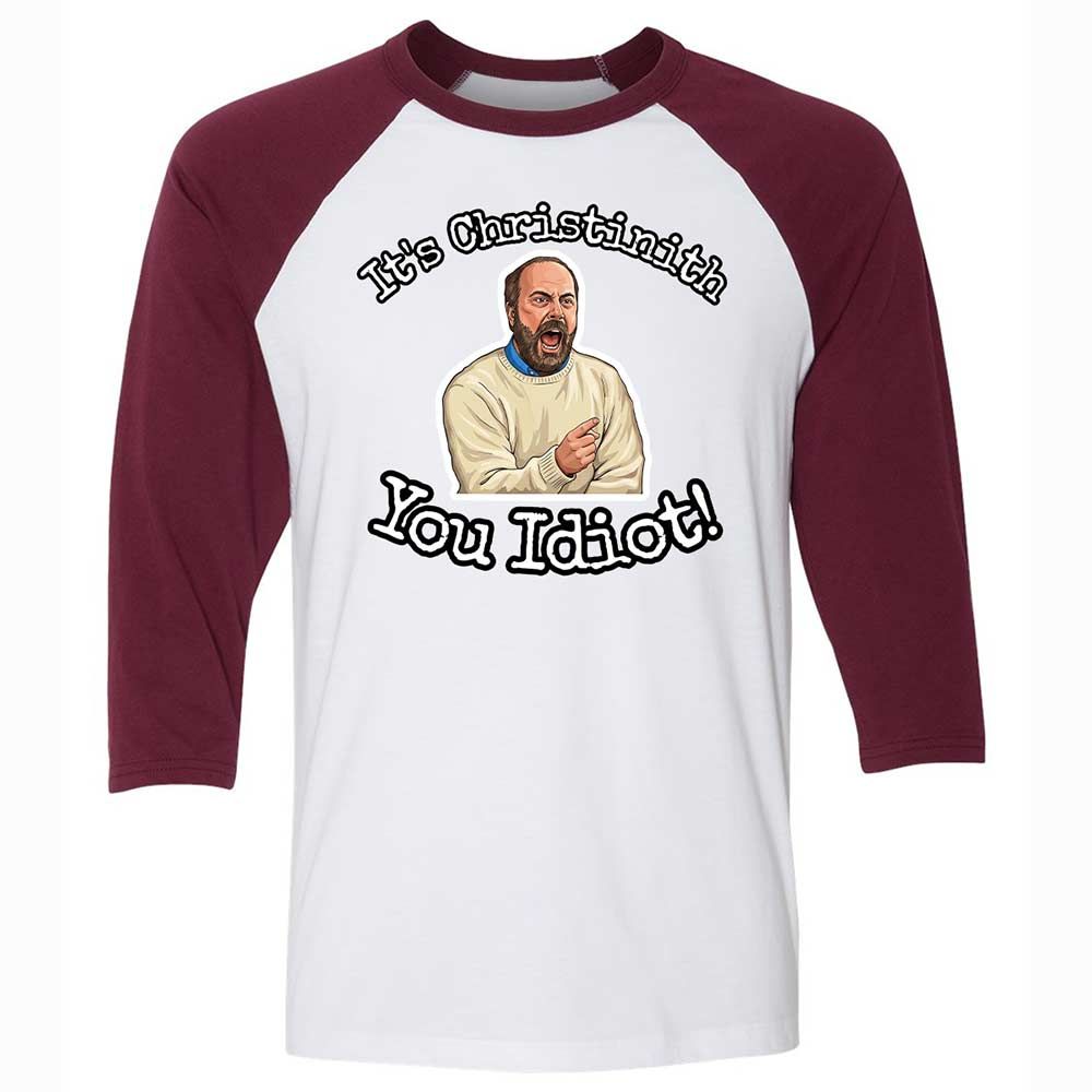 Unisex 3/4 Baseball Tee - 3BCMWN85 - White/Maroon - 7