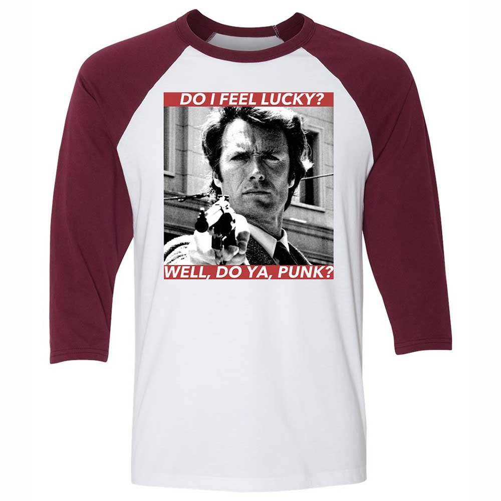 Do you feel lucky - White/Maroon - 7