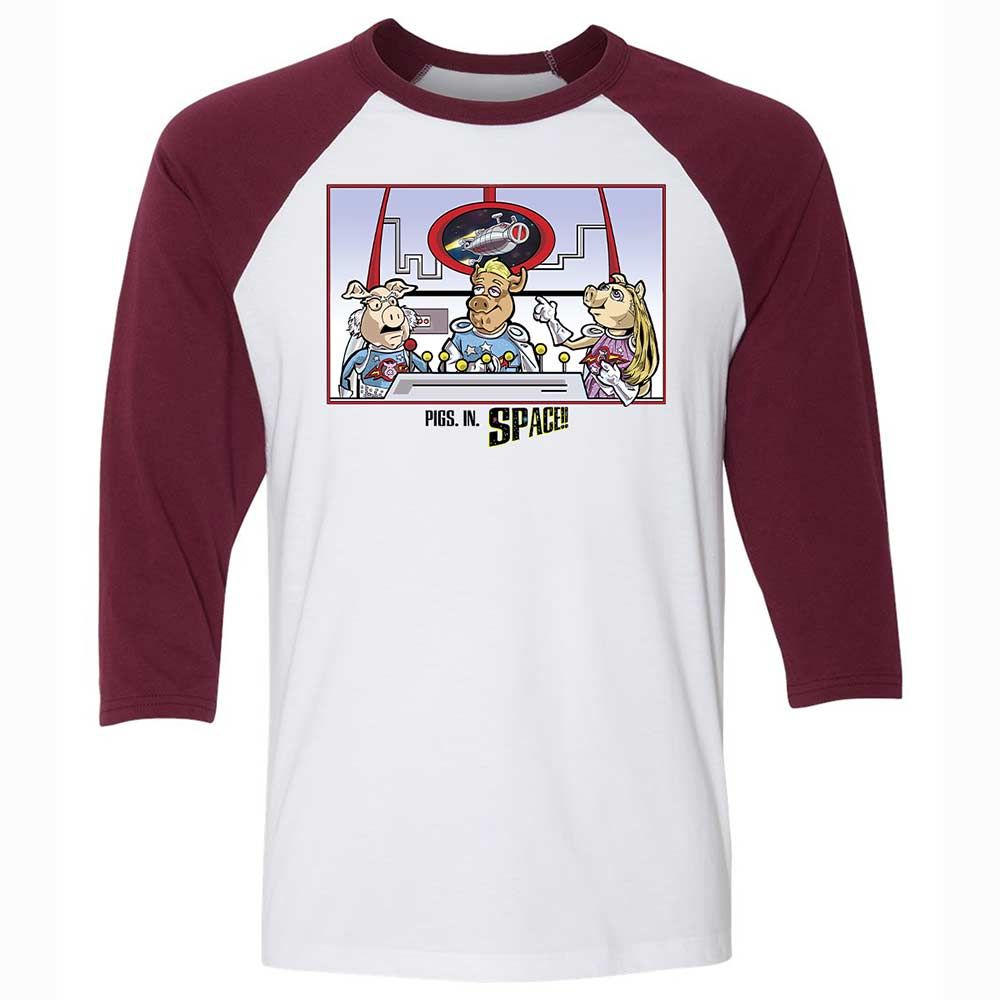 Unisex 3/4 Baseball Tee - 2SG4WK1M - White/Maroon - 7