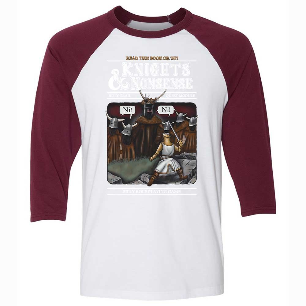 Unisex 3/4 Baseball Tee - FKNH67ZS - White/Maroon - 7