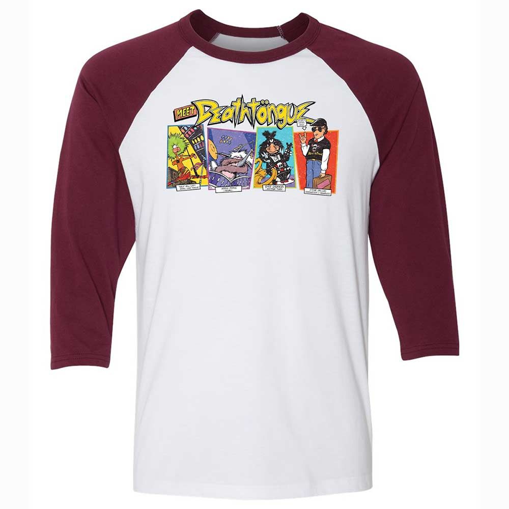 Unisex 3/4 Baseball Tee - C93LDF1K - White/Maroon - 7