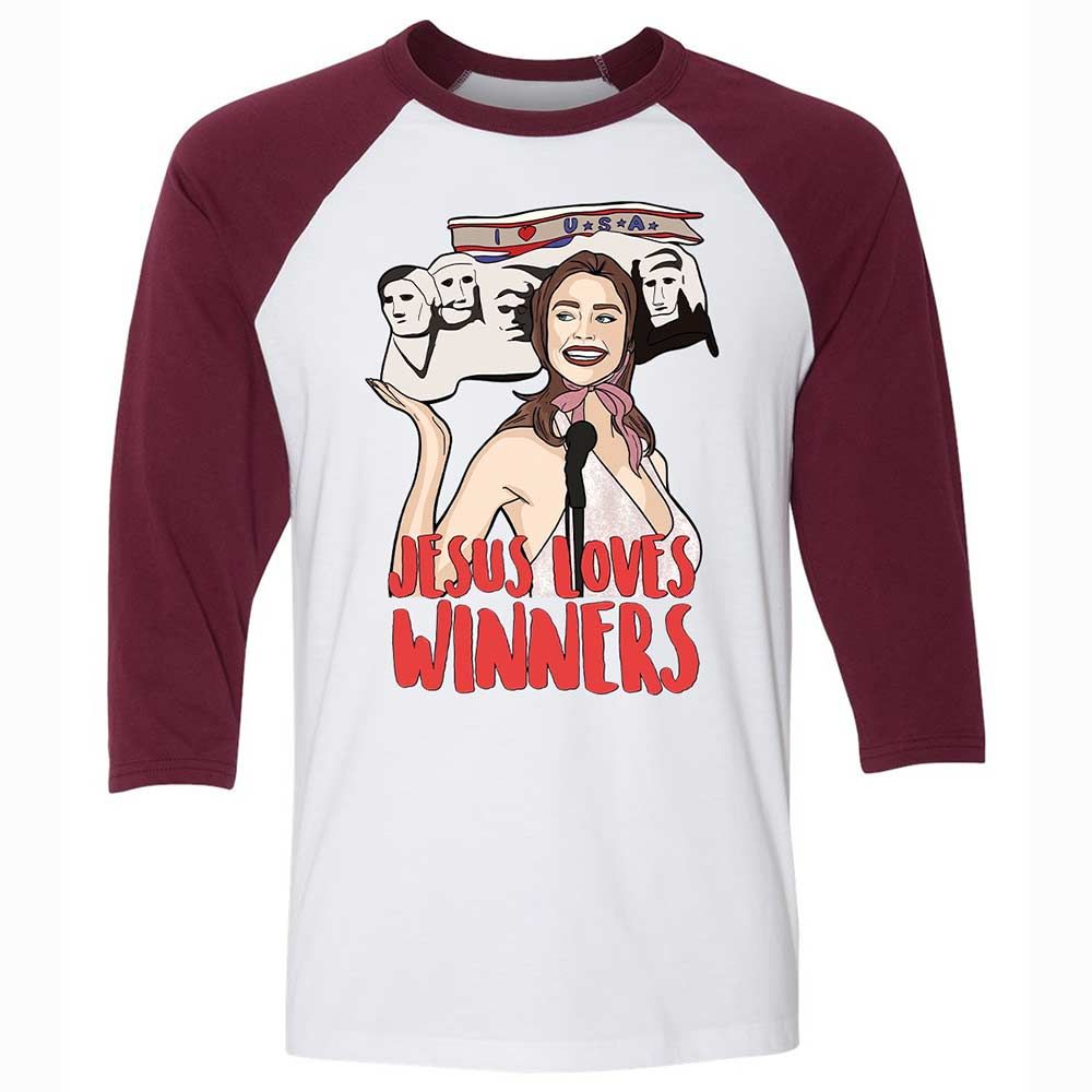 He Loves Winners - White/Maroon - 7