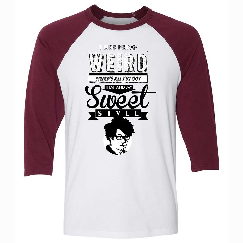 Unisex 3/4 Baseball Tee - 768KNKHN - White/Maroon - 7