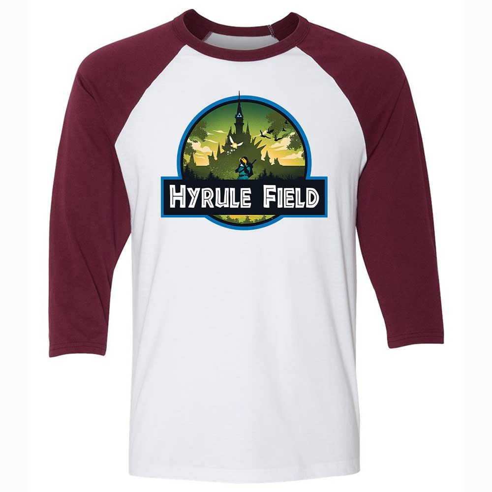 Unisex 3/4 Baseball Tee - 3ECFV8G6 - White/Maroon - 7