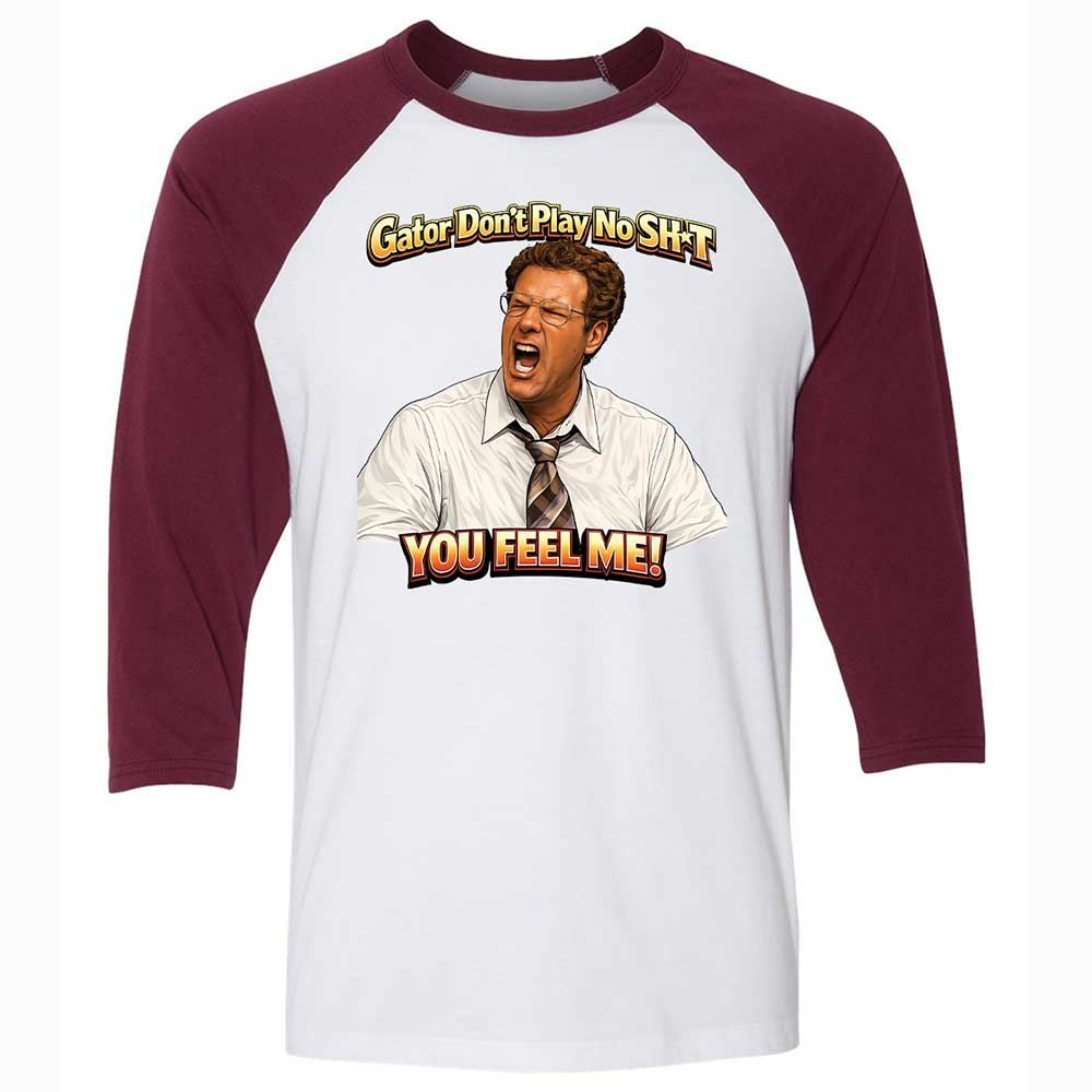 Unisex 3/4 Baseball Tee - VCLS1ZND - White/Maroon - 7