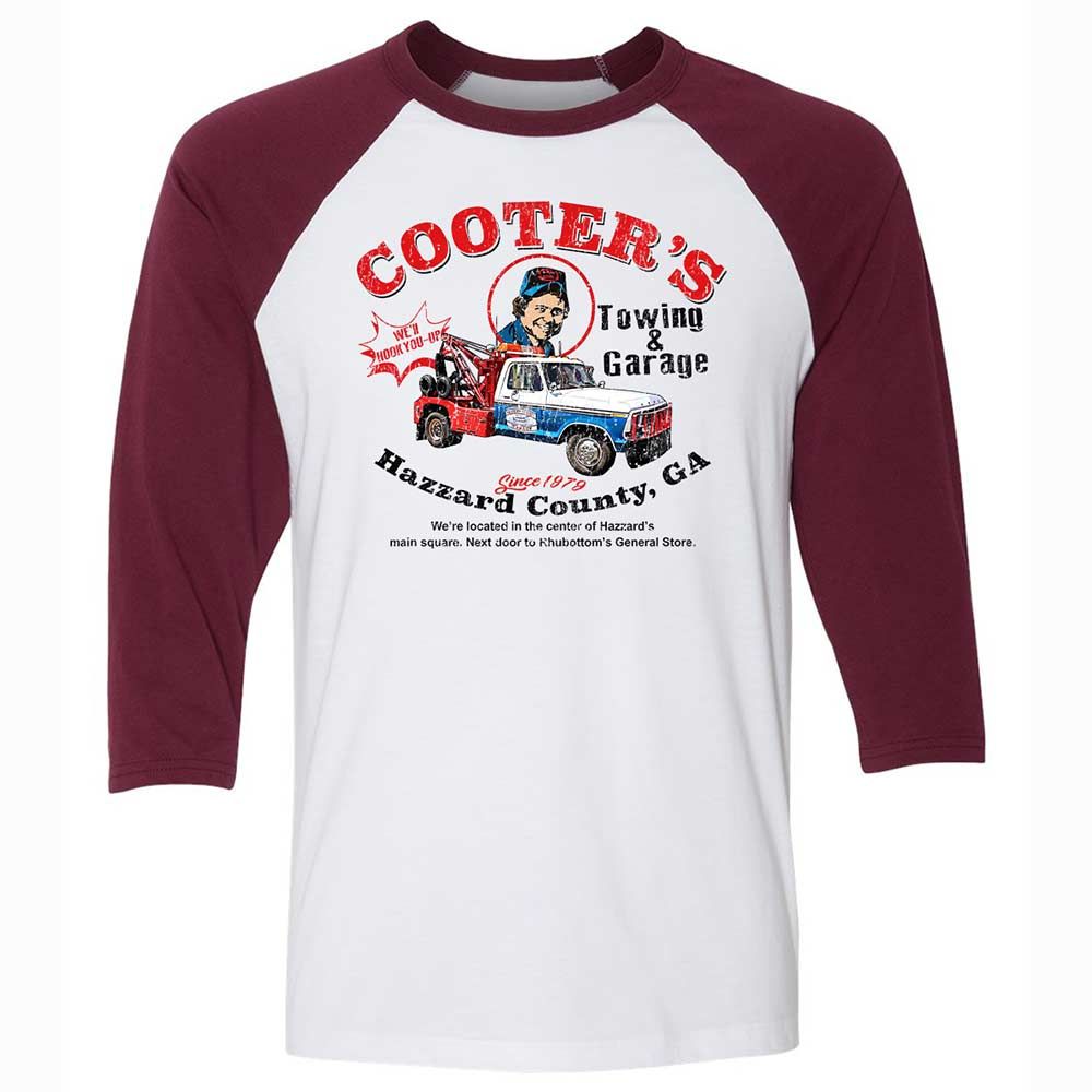 Unisex 3/4 Baseball Tee - S37WL2P4 - White/Maroon - 7