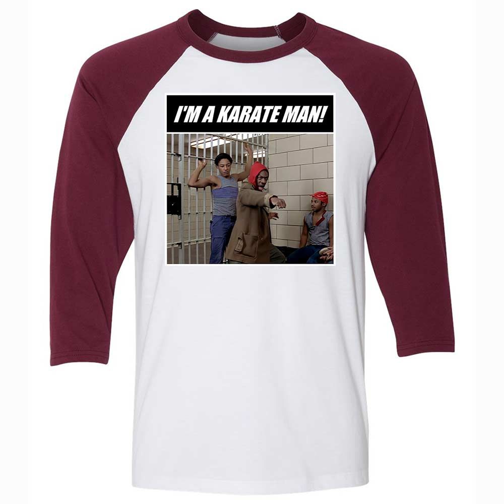 Unisex 3/4 Baseball Tee - WG84UDB5 - White/Maroon - 7