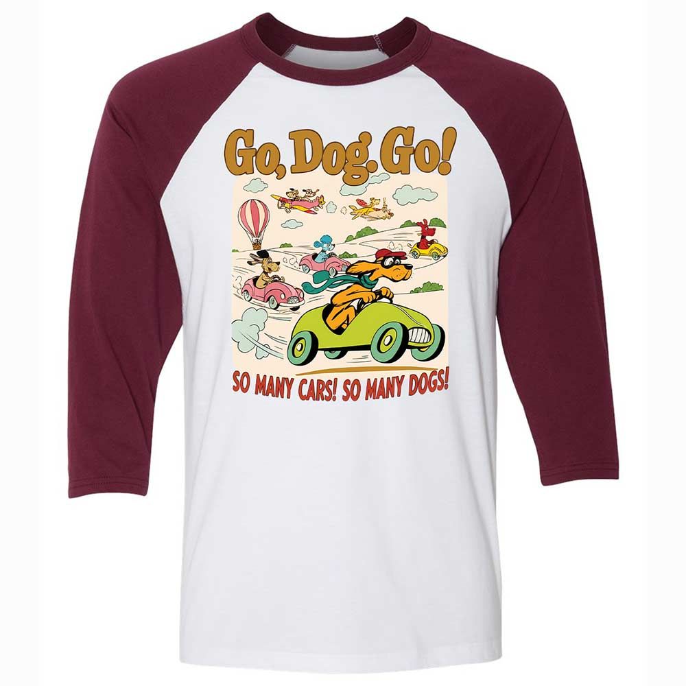 Unisex 3/4 Baseball Tee - FQ62GGSD - White/Maroon - 7