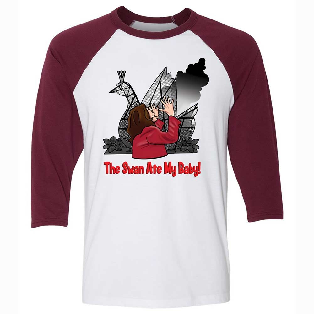 The Swan Ate My Baby - White/Maroon - 7