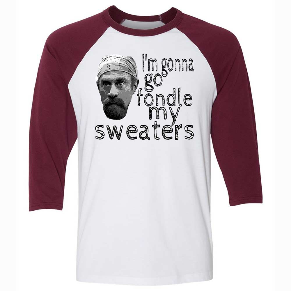 Fondle my sweaters - White/Maroon - 7