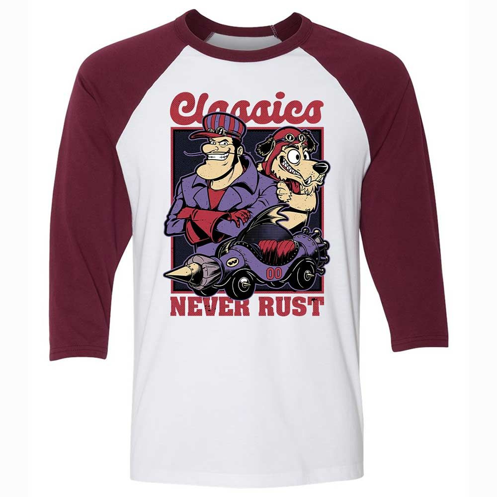 Unisex 3/4 Baseball Tee - 9JSKM9TL - White/Maroon - 7