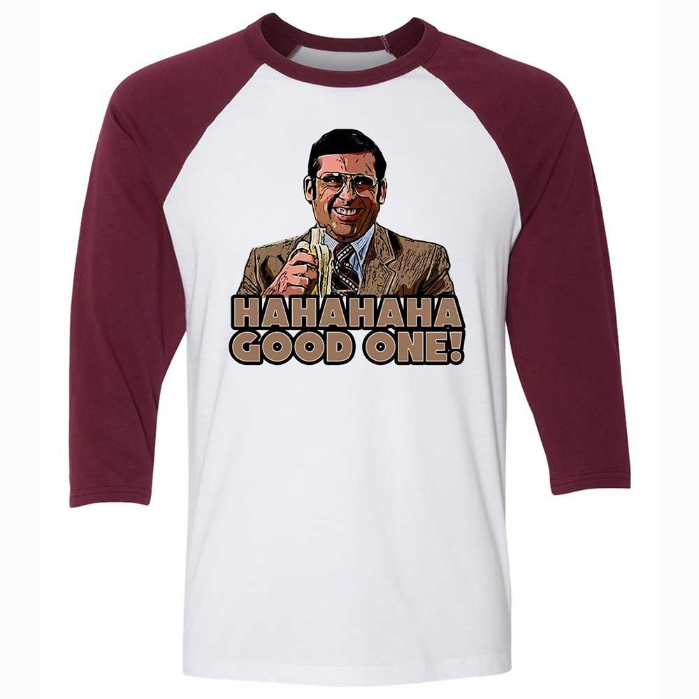 Unisex 3/4 Baseball Tee - H6CECXHN - White/Maroon - 7