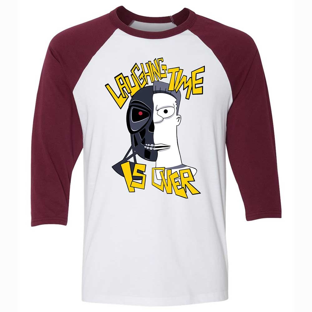 Laughing time is over - White/Maroon - 7