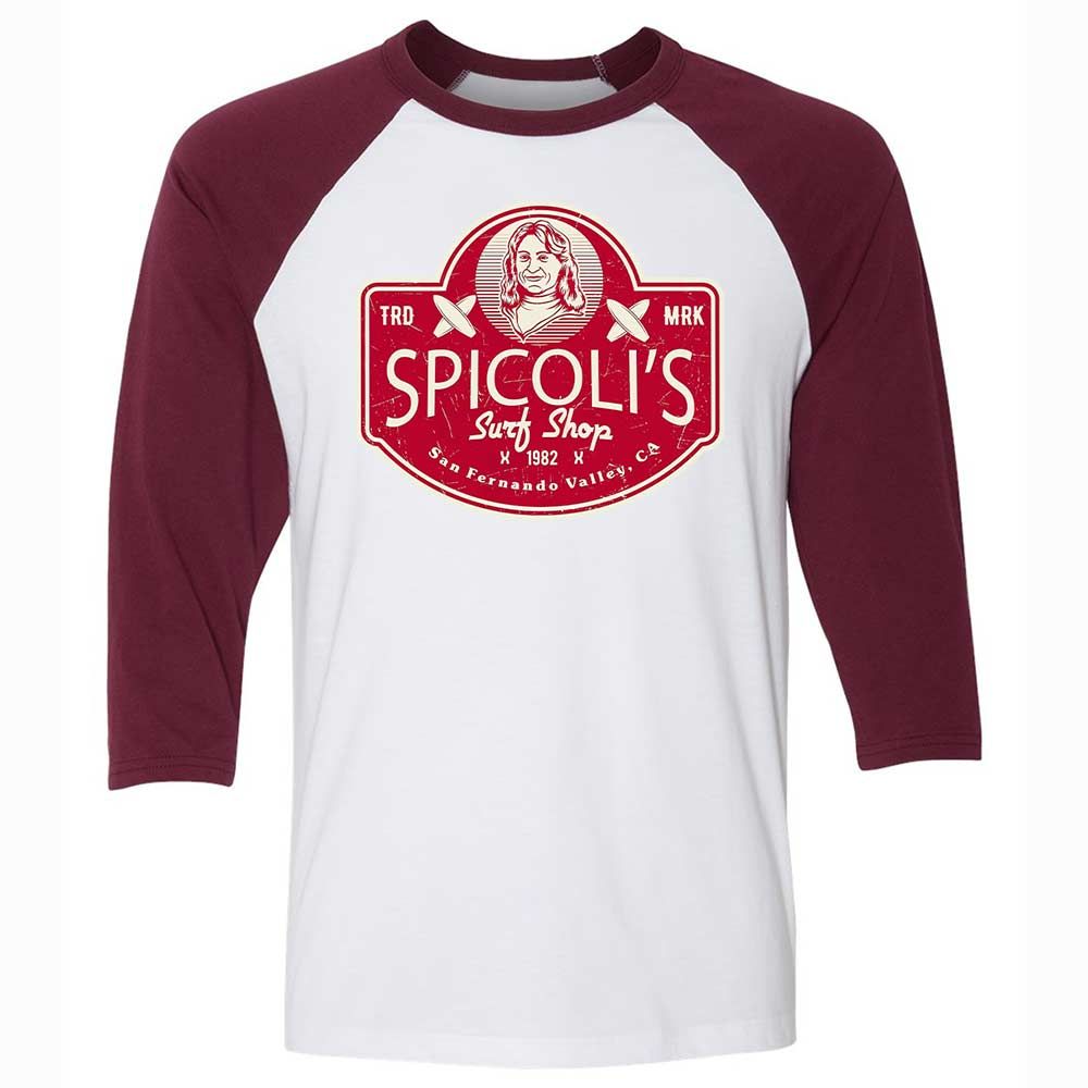 Unisex 3/4 Baseball Tee - WARP5K7X - White/Maroon - 7