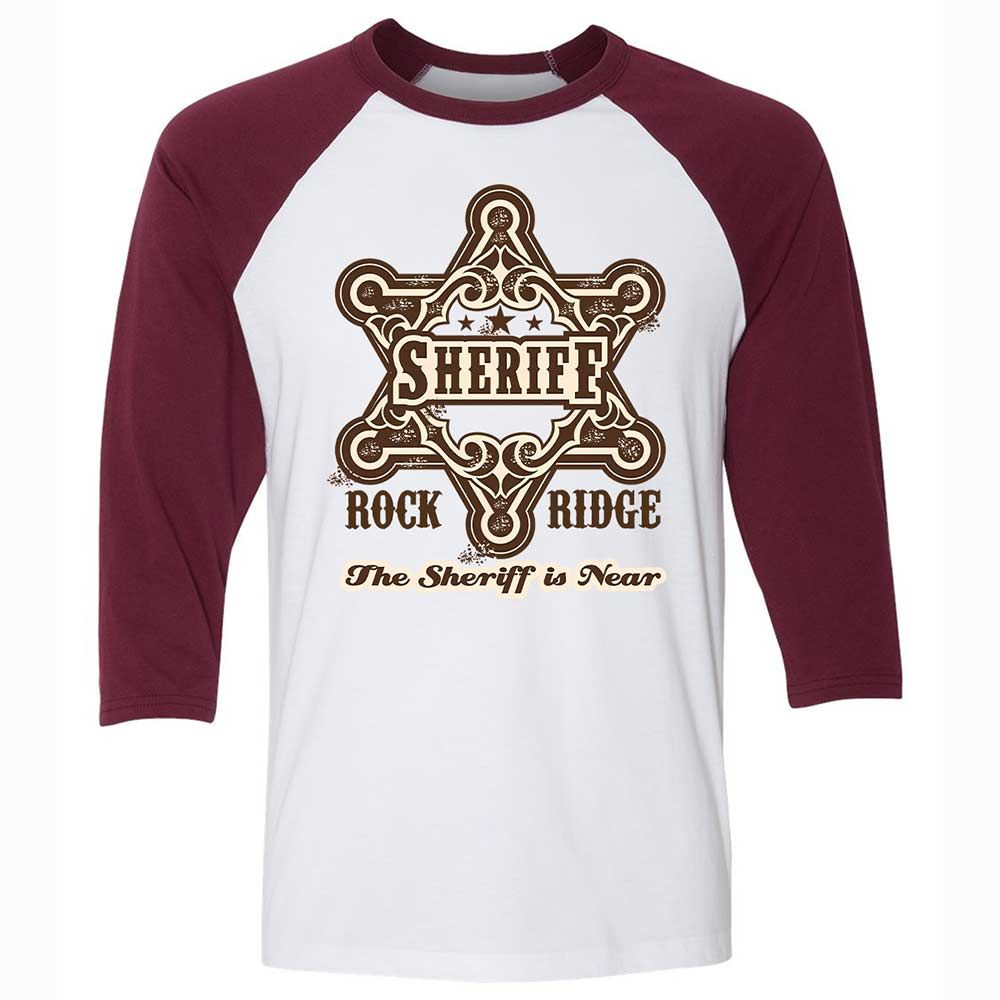 The Sheriff of Rockridge is Near! - White/Maroon - 7