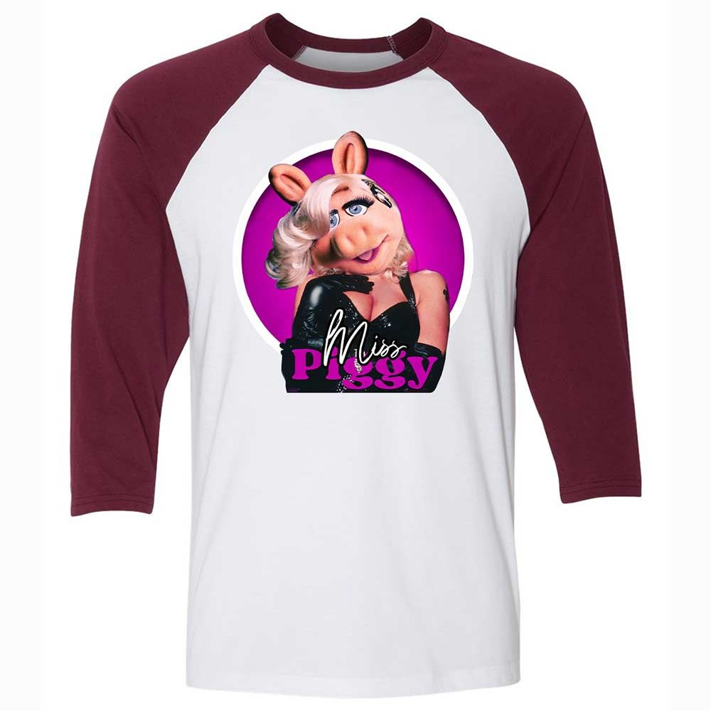Unisex 3/4 Baseball Tee - LMEGG2W4 - White/Maroon - 7