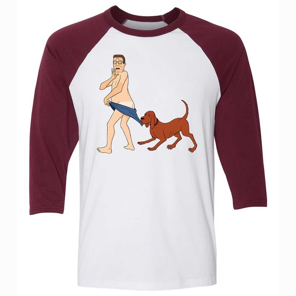 Unisex 3/4 Baseball Tee - DJU3S1E9 - White/Maroon - 7