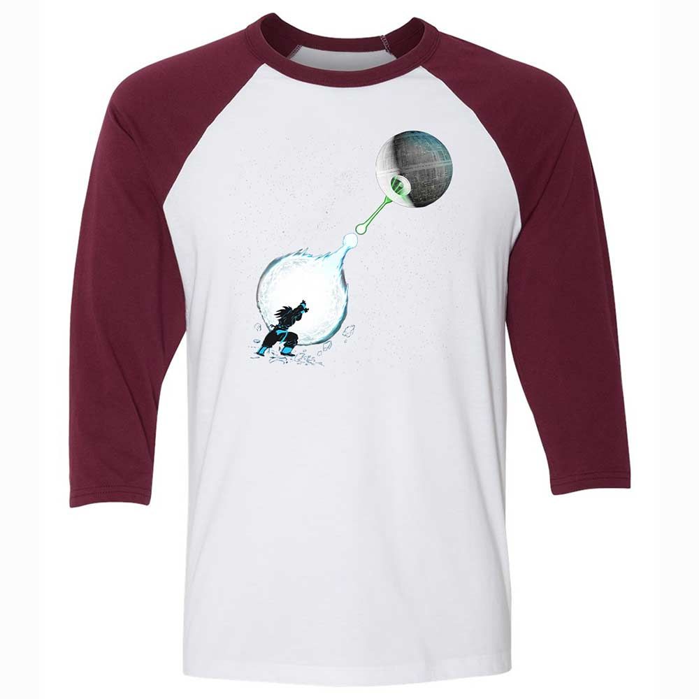 Unisex 3/4 Baseball Tee - ARVMBJXV - White/Maroon - 7