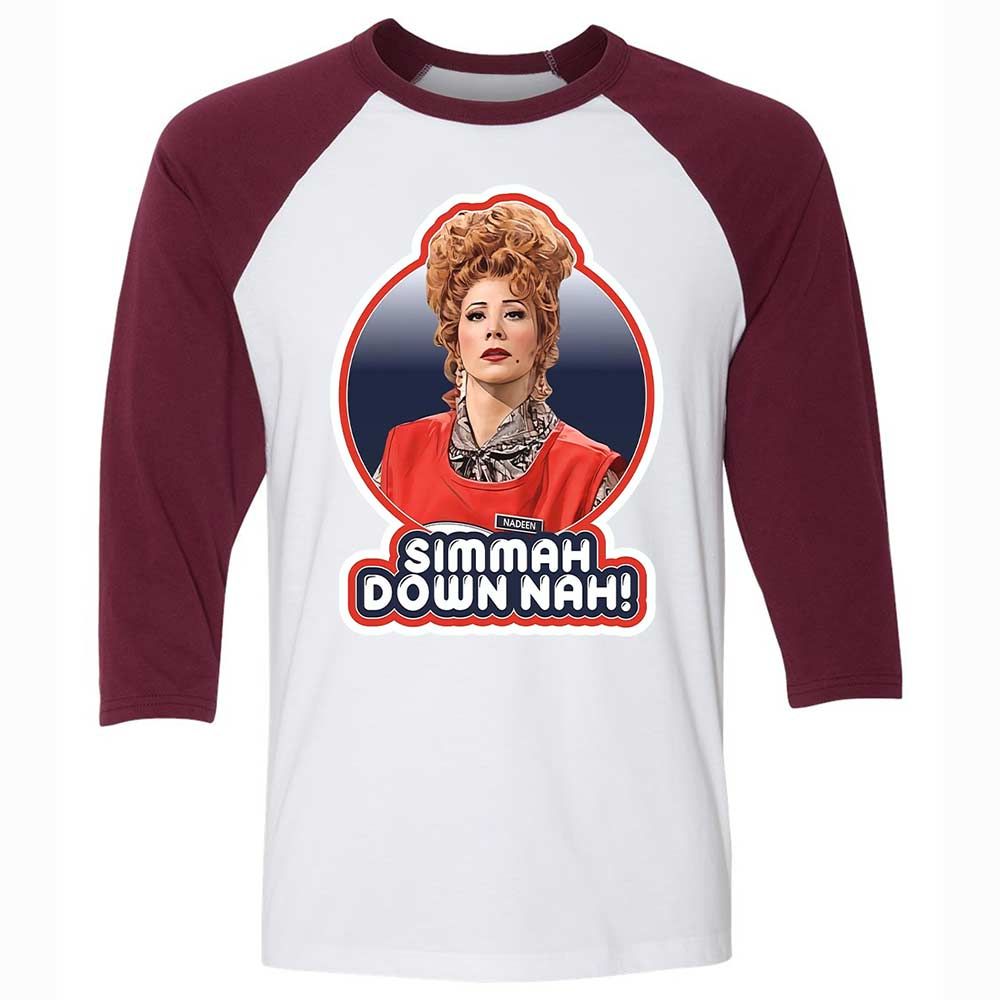Simmah down nah! - White/Maroon - 7