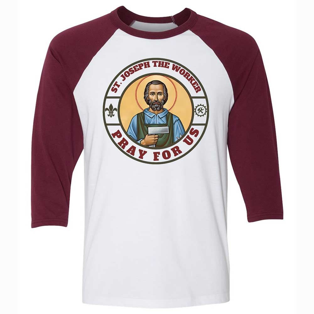 Pray for Us - White/Maroon - 7