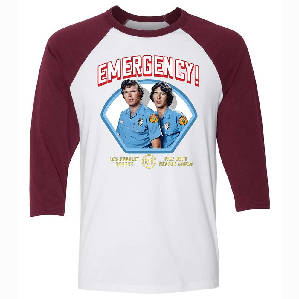Unisex 3/4 Baseball Tee - A4D5F7PS - White/Maroon - 7