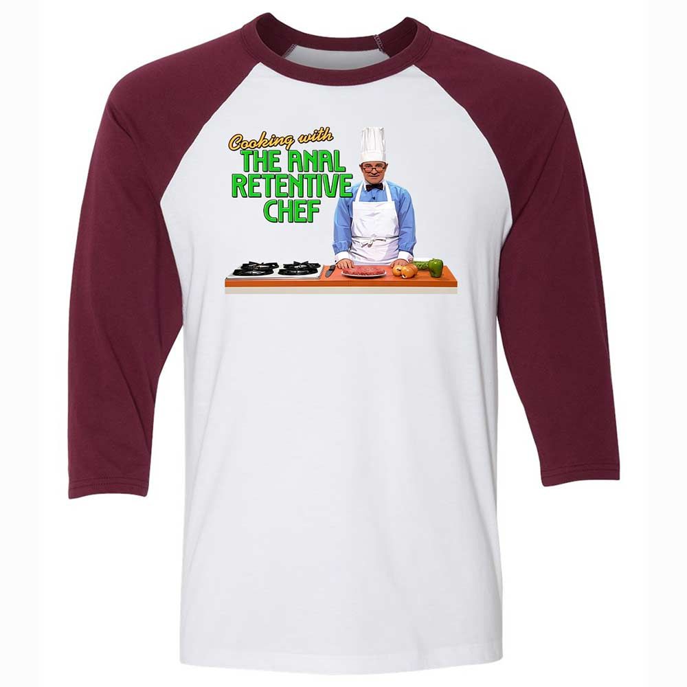 Unisex 3/4 Baseball Tee - CRW45KVQ - White/Maroon - 7