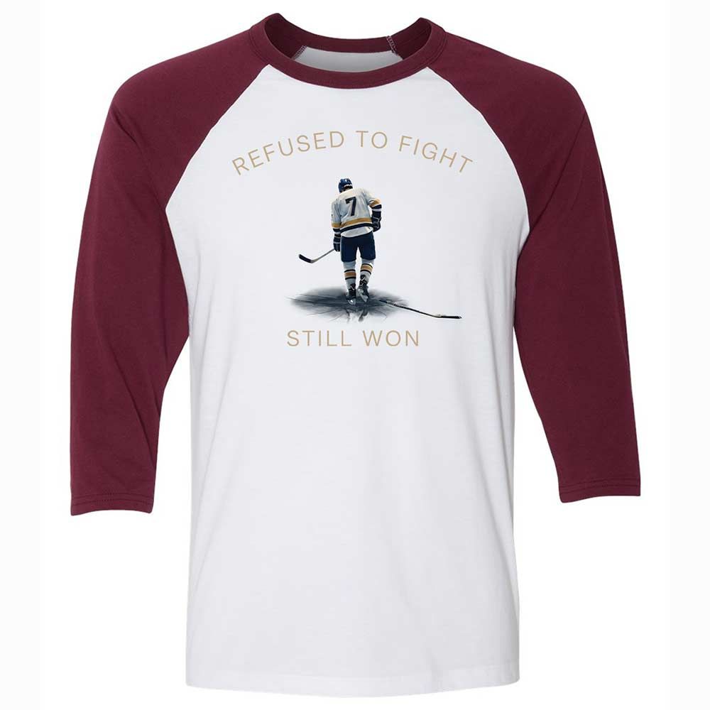 Unisex 3/4 Baseball Tee - SVPWGEXJ - White/Maroon - 7