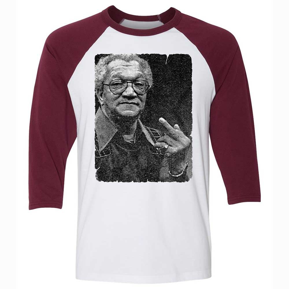 Unisex 3/4 Baseball Tee - DXFUH3DL - White/Maroon - 7
