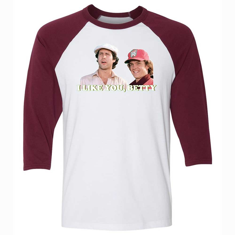 Unisex 3/4 Baseball Tee - MX2ETZG5 - White/Maroon - 7