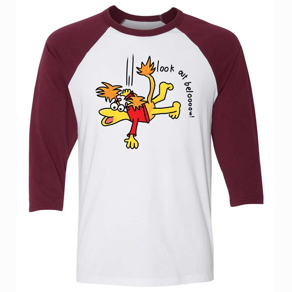 Unisex 3/4 Baseball Tee - 9ZEVYUH8 - White/Maroon - 7