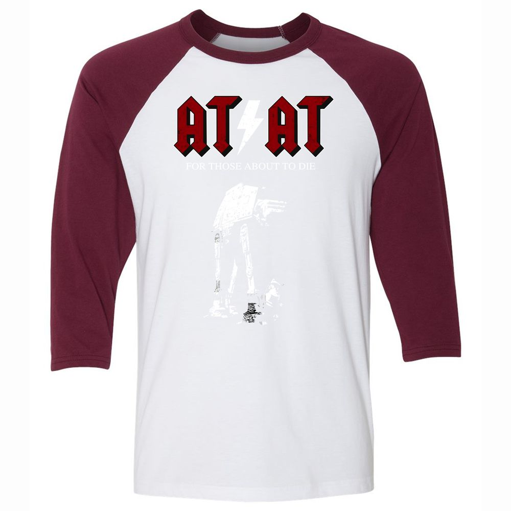 Unisex 3/4 Baseball Tee - 6UGWKATD - White/Maroon - 7