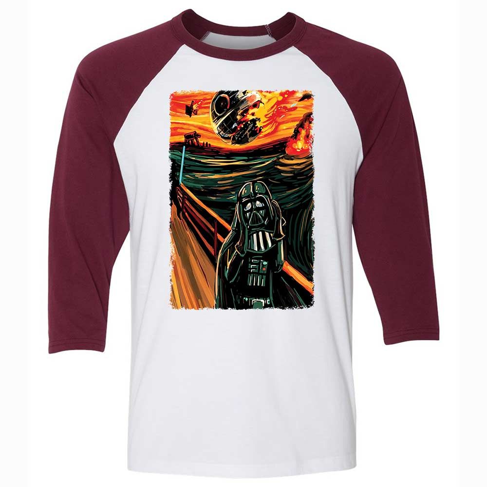 Unisex 3/4 Baseball Tee - 1EWRRC1F - White/Maroon - 7