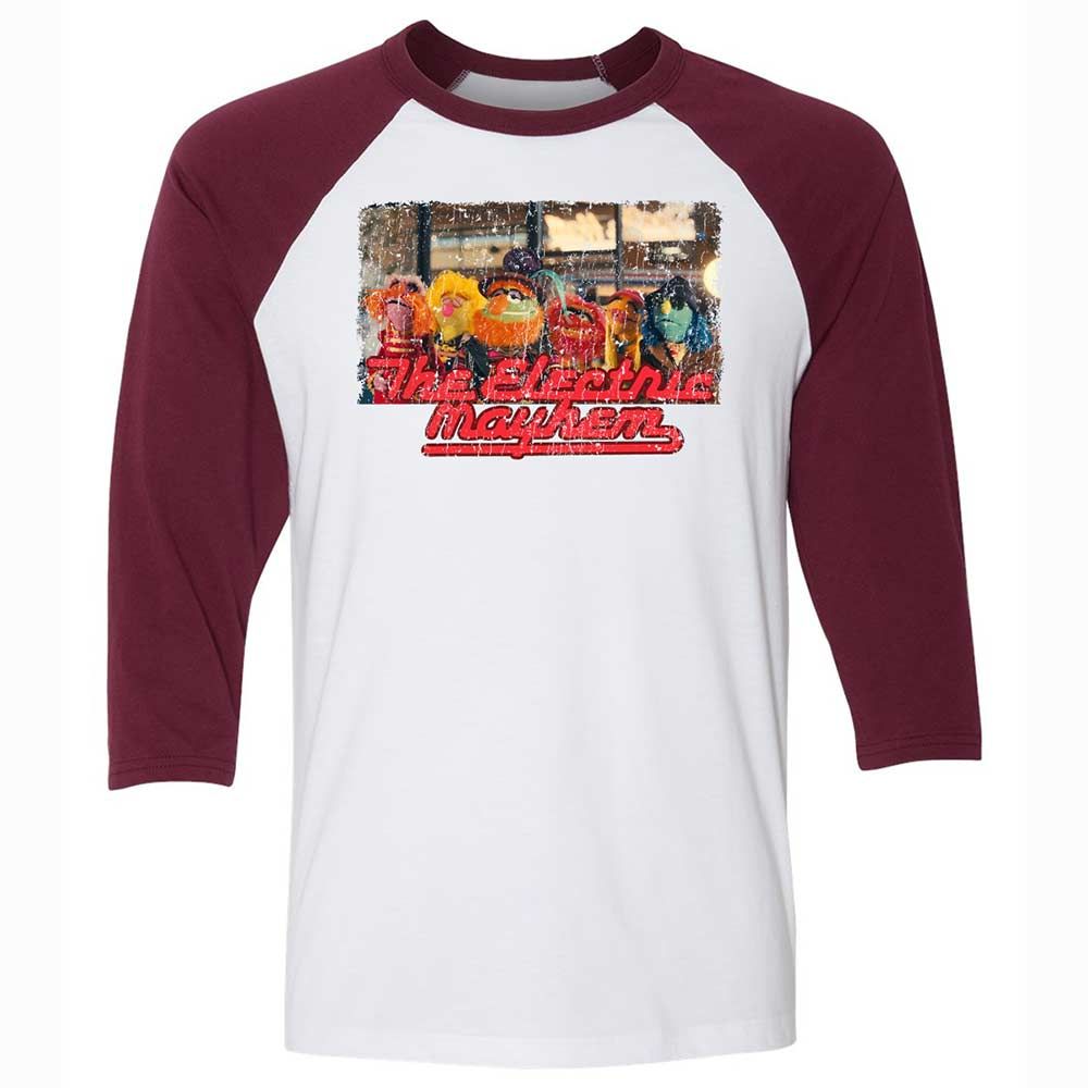 Unisex 3/4 Baseball Tee - A4WKLVH6 - White/Maroon - 7