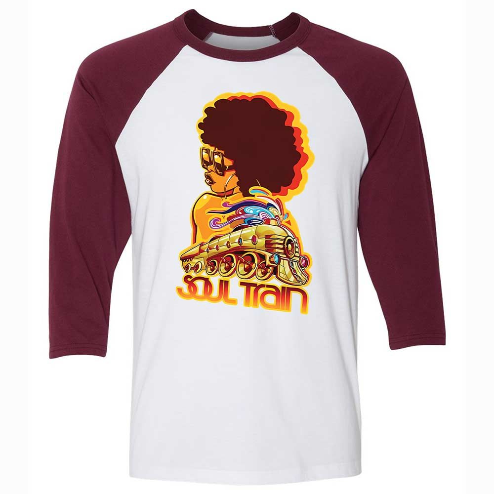Unisex 3/4 Baseball Tee - MTQELAYL - White/Maroon - 7