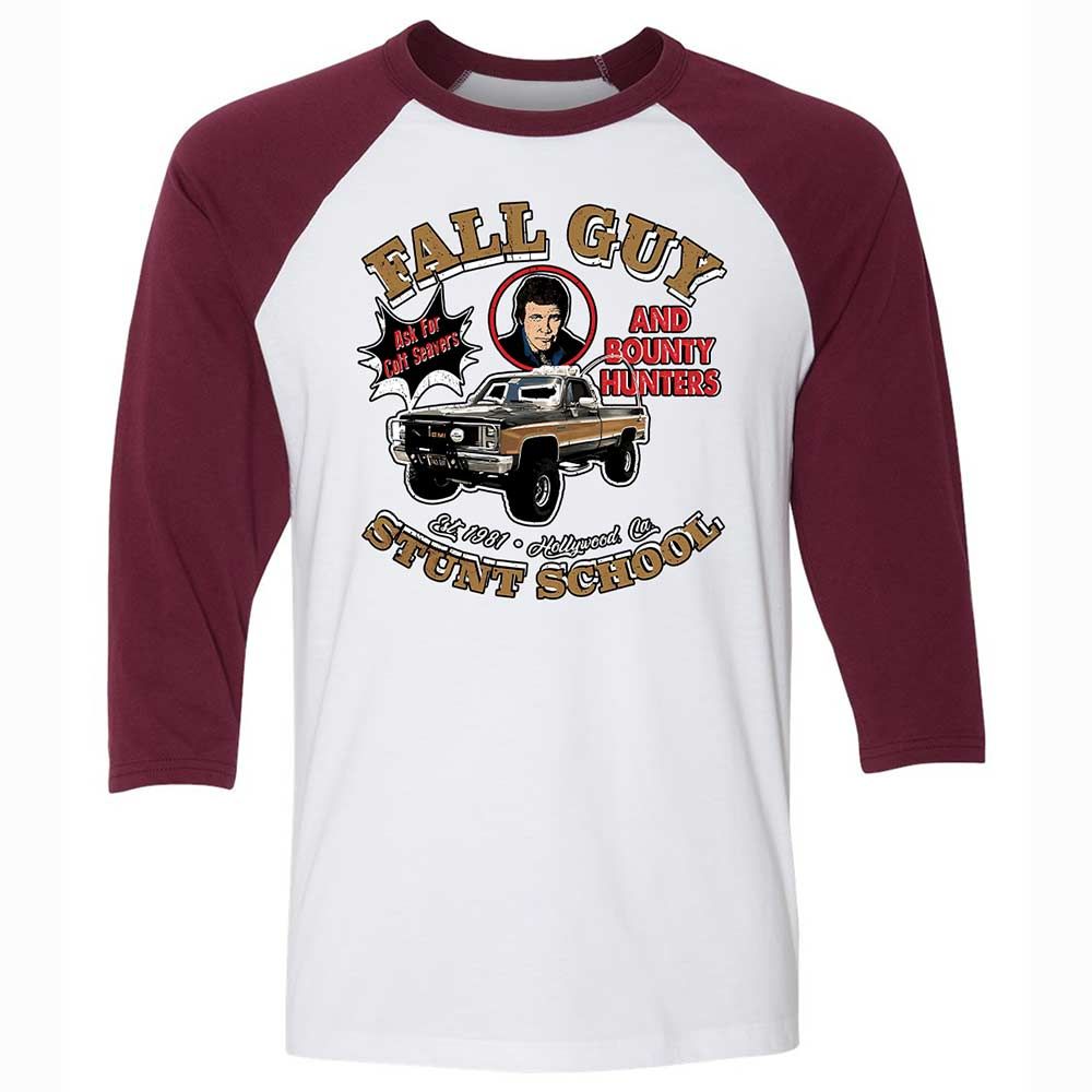 Unisex 3/4 Baseball Tee - 8GY8GCBD - White/Maroon - 7