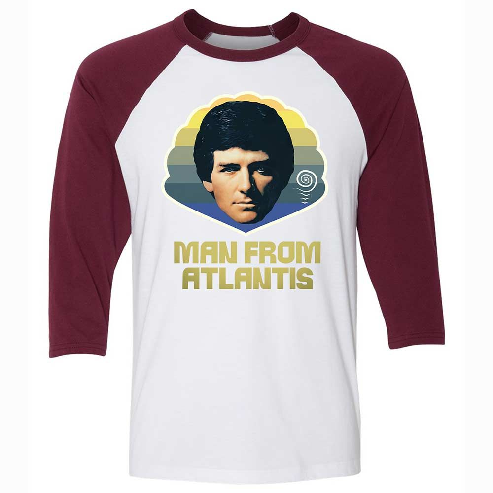Unisex 3/4 Baseball Tee - 2853KM4T - White/Maroon - 7