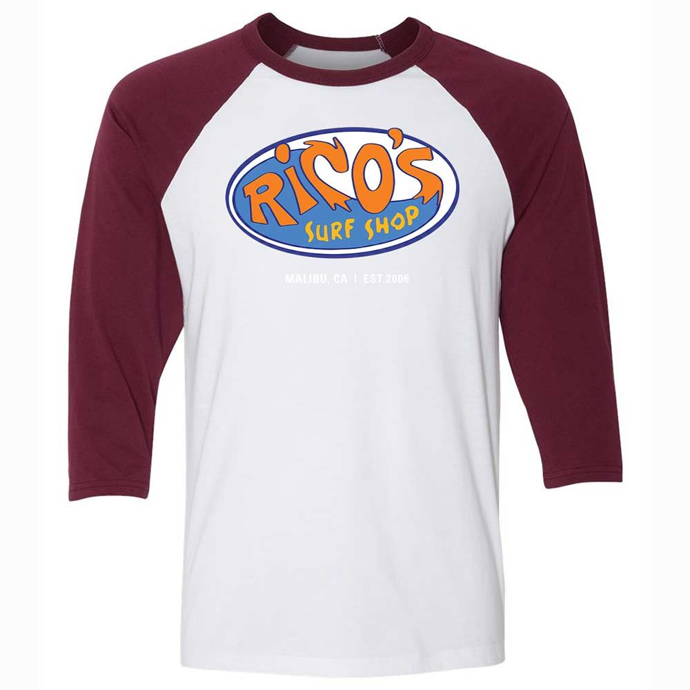 Rico's Surf Shop - White/Maroon - 7
