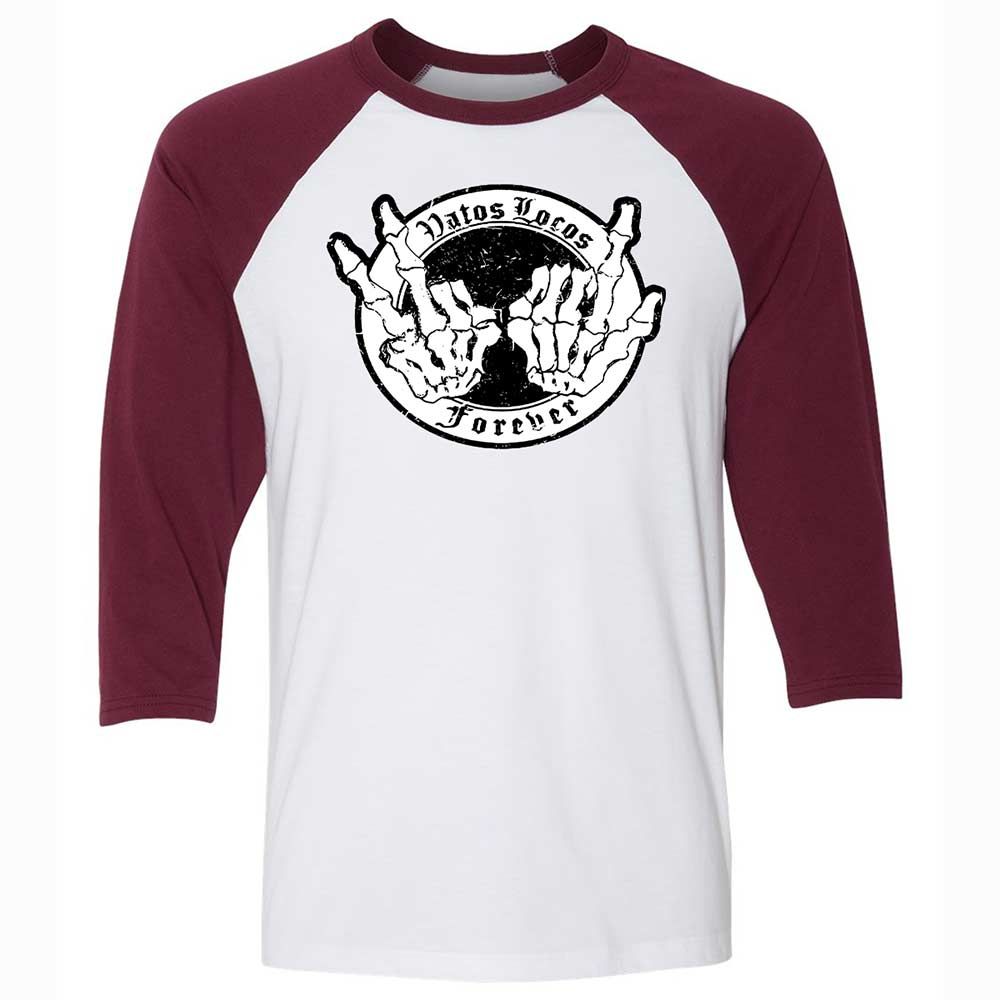 Vatos Locos Forever - White/Maroon - 7