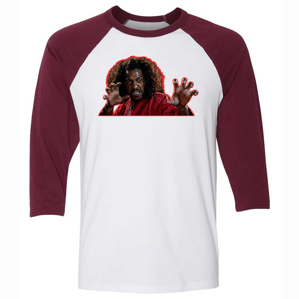 Unisex 3/4 Baseball Tee - 8BBXUU76 - White/Maroon - 7