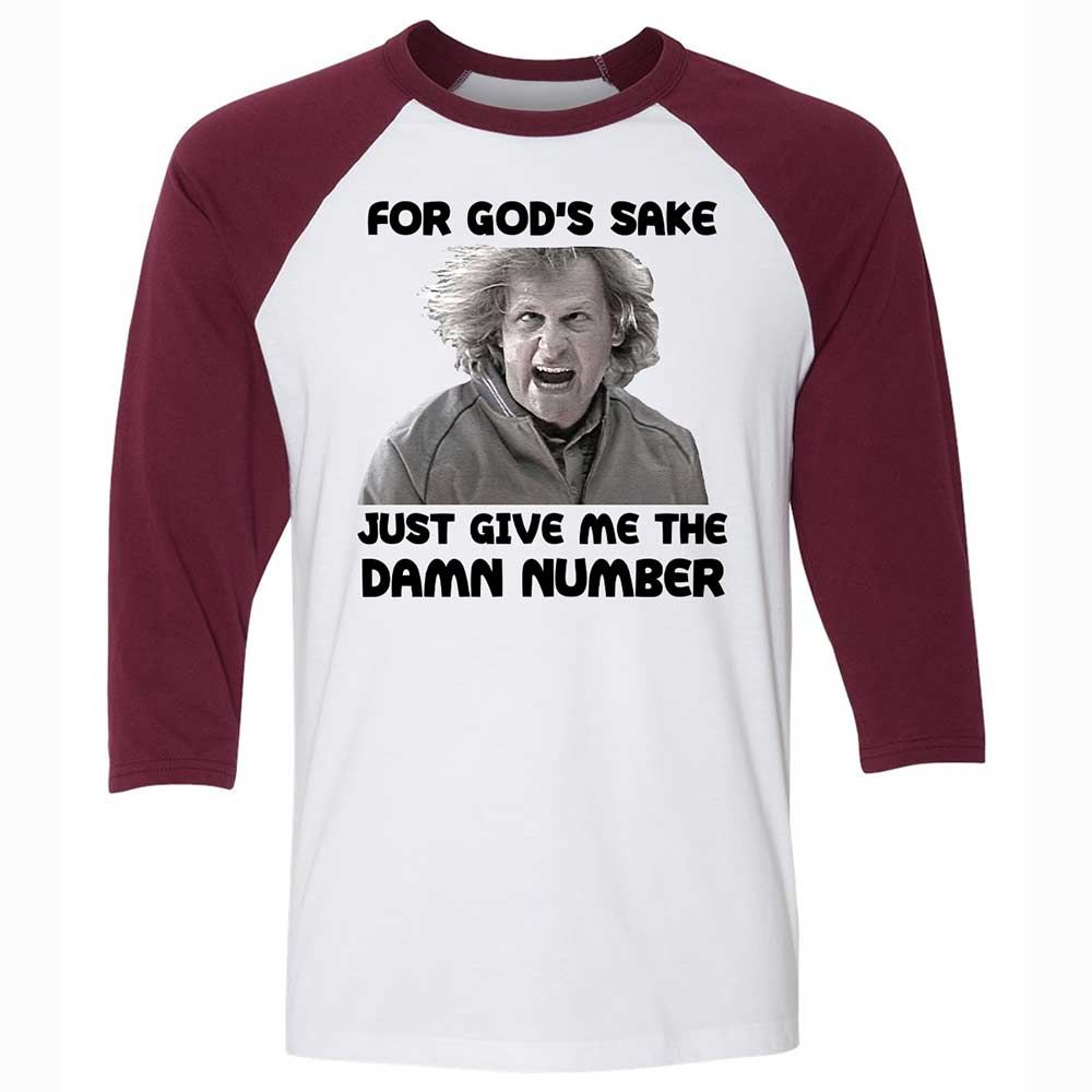 Unisex 3/4 Baseball Tee - GUUEC8G7 - White/Maroon - 7