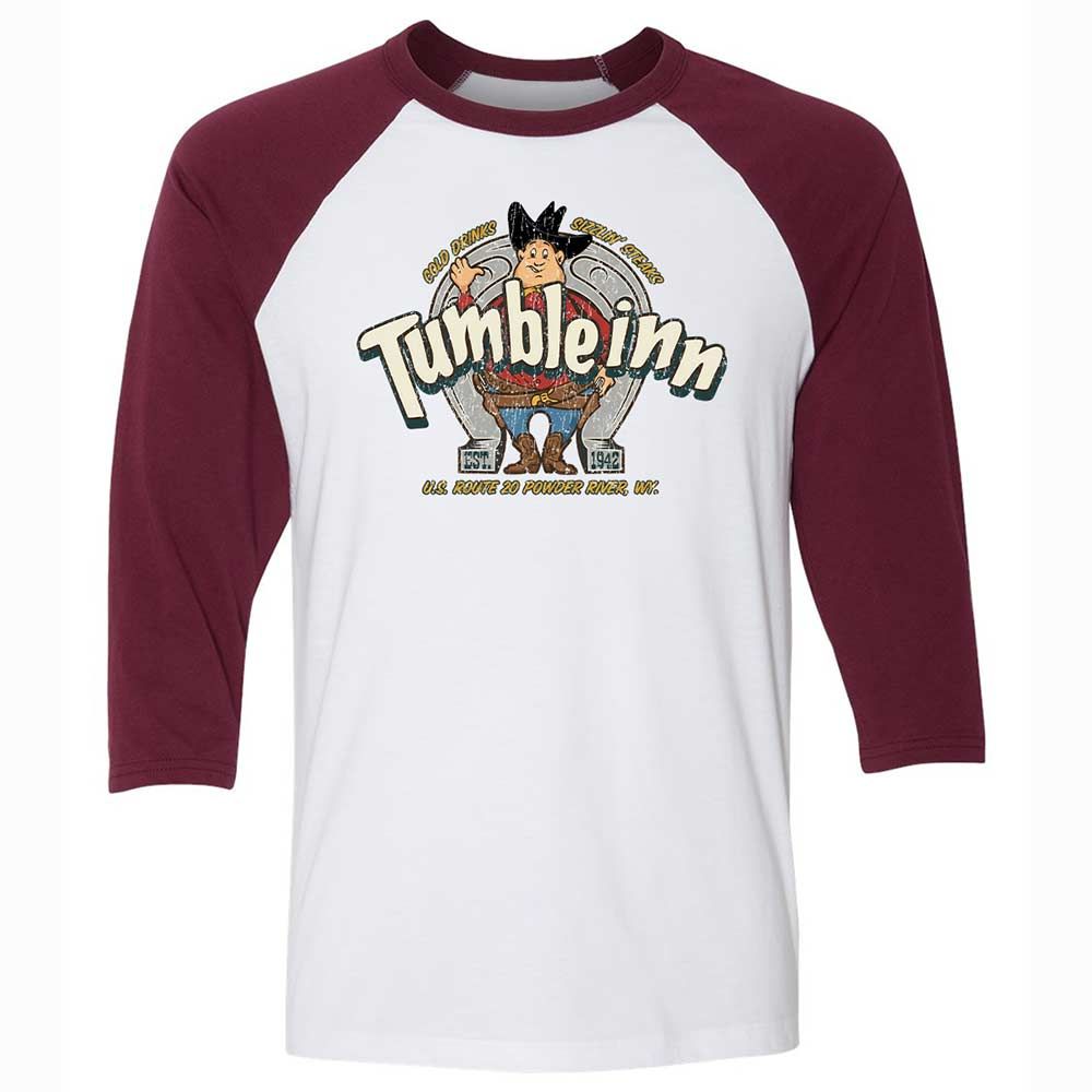 Unisex 3/4 Baseball Tee - LDLT6X67 - White/Maroon - 7