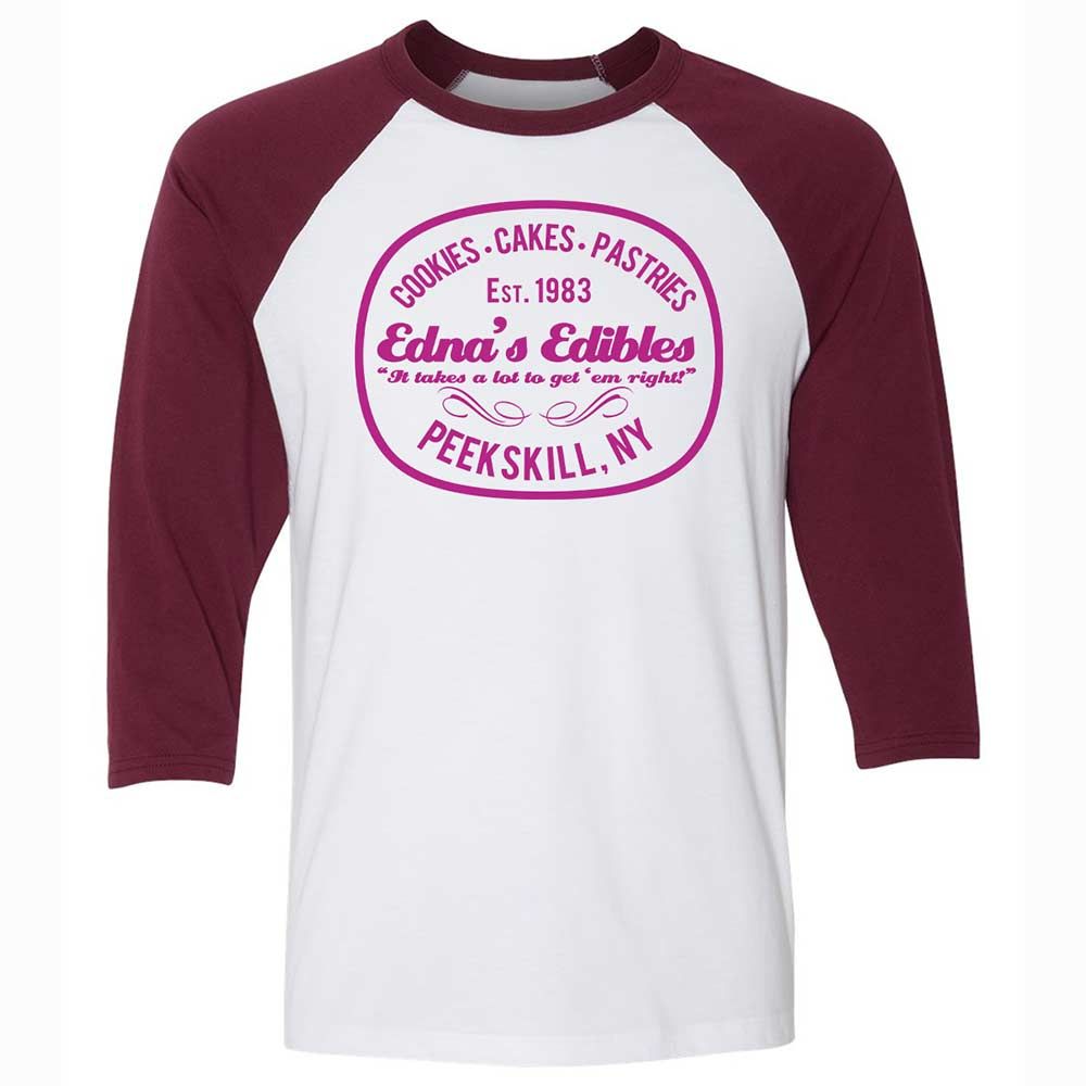 Unisex 3/4 Baseball Tee - T46LYMJ9 - White/Maroon - 7