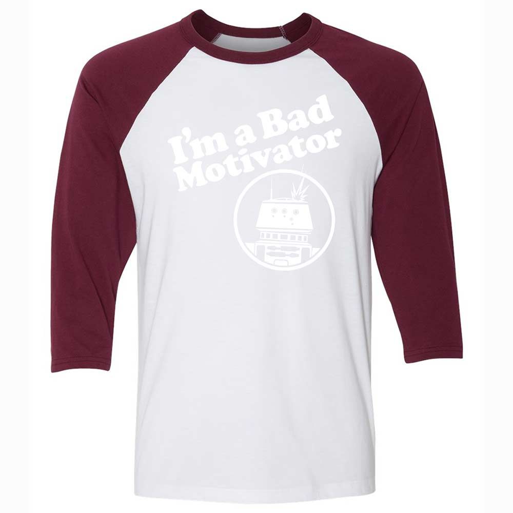 Unisex 3/4 Baseball Tee - CQR1UH5L - White/Maroon - 7
