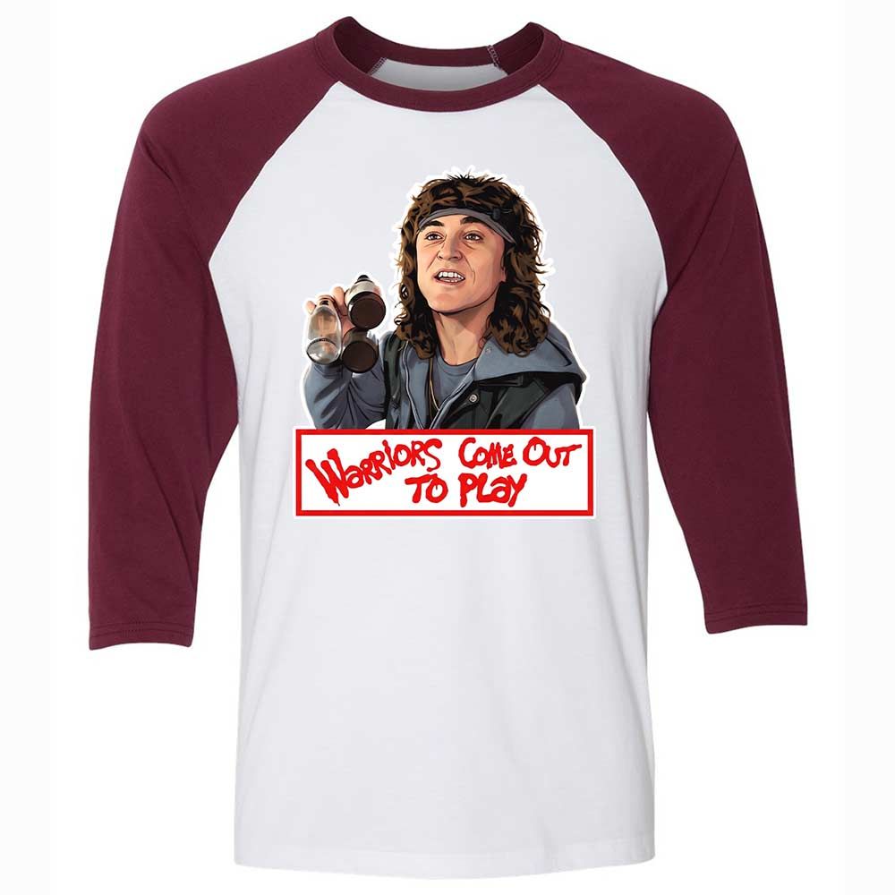 Unisex 3/4 Baseball Tee - QEYJ4AC1 - White/Maroon - 7