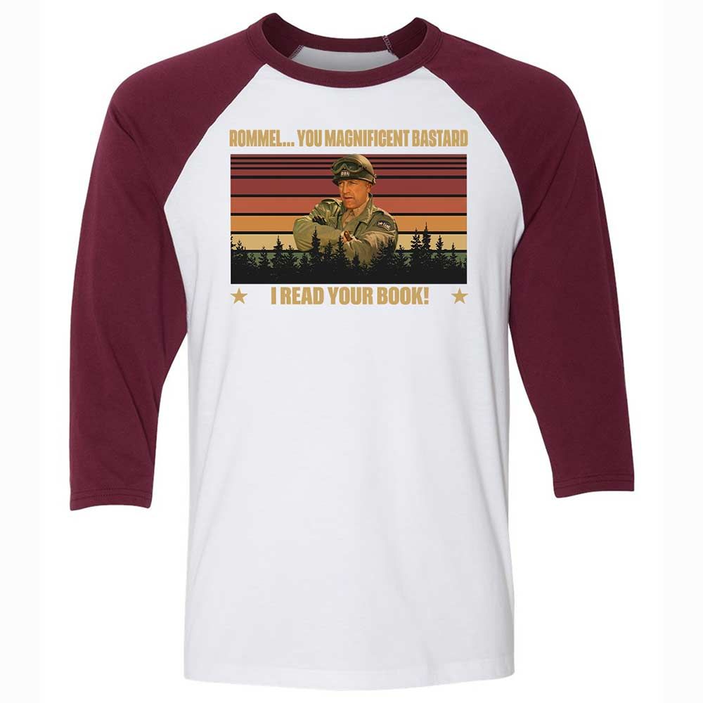 Unisex 3/4 Baseball Tee - DCQU4MKF - White/Maroon - 7